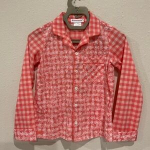 American Girl Tenney Grant Pajamas (Top only) Gingham Plaid Girl’s Sz M (10-12)